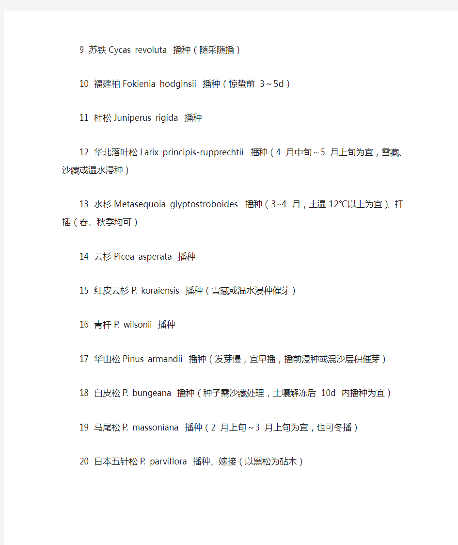 常用园林树木的繁殖方法