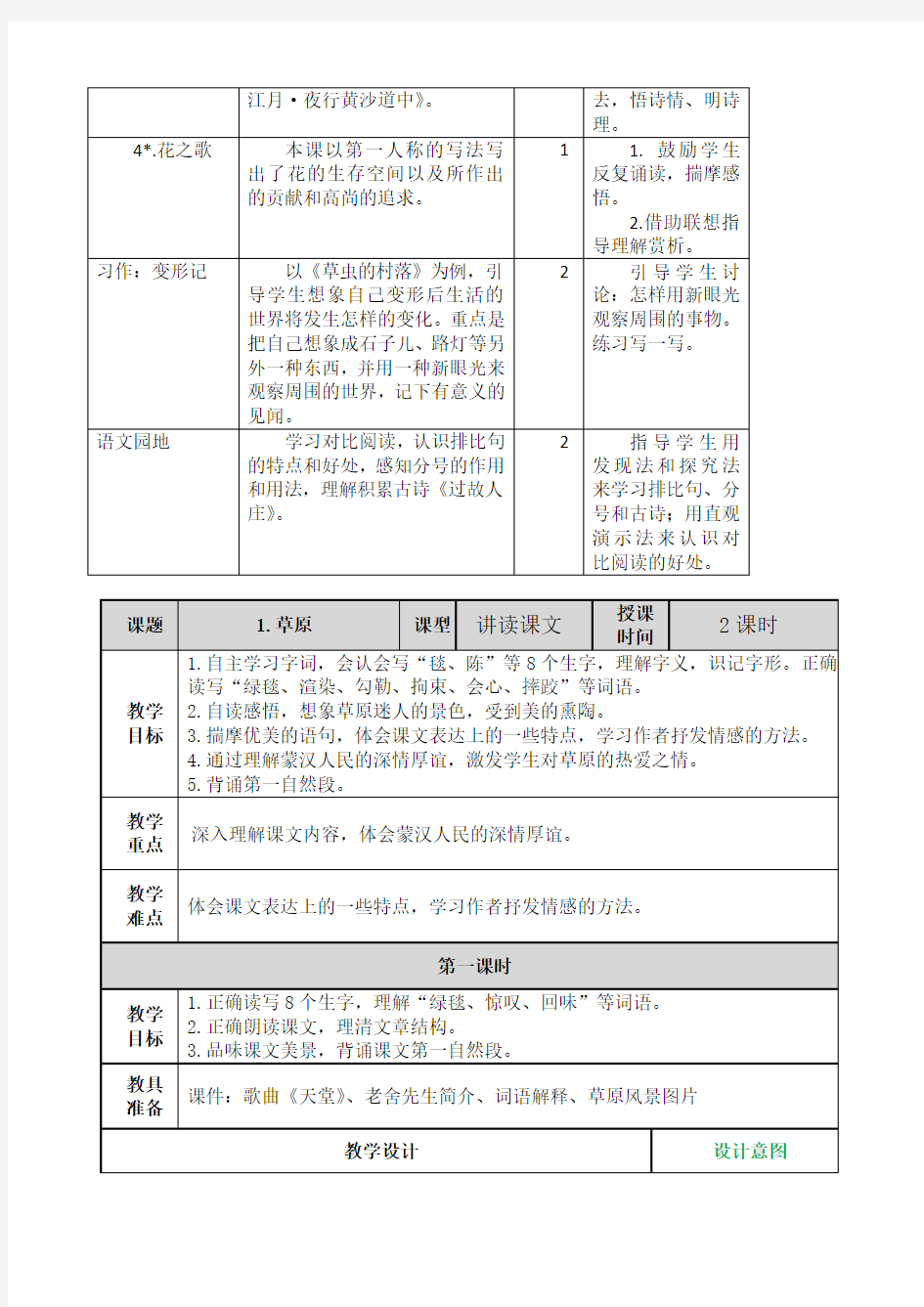 最新部编版六年级语文上册教案教学设计