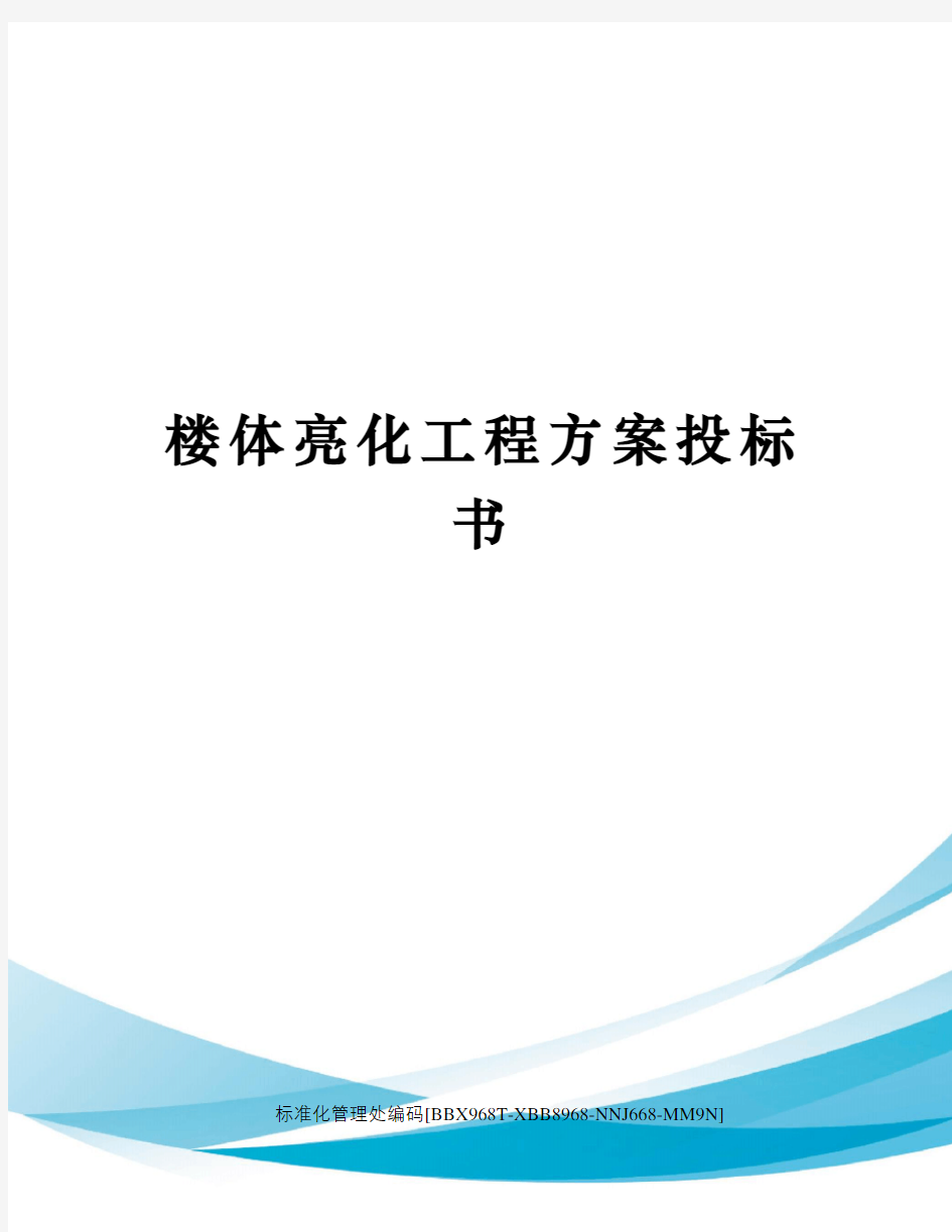 楼体亮化工程方案投标书