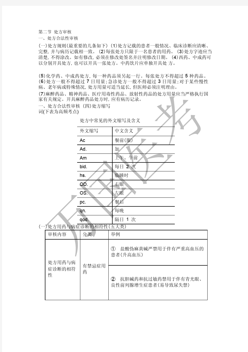2015药学综合知识与技能考点总结(必看).pdf