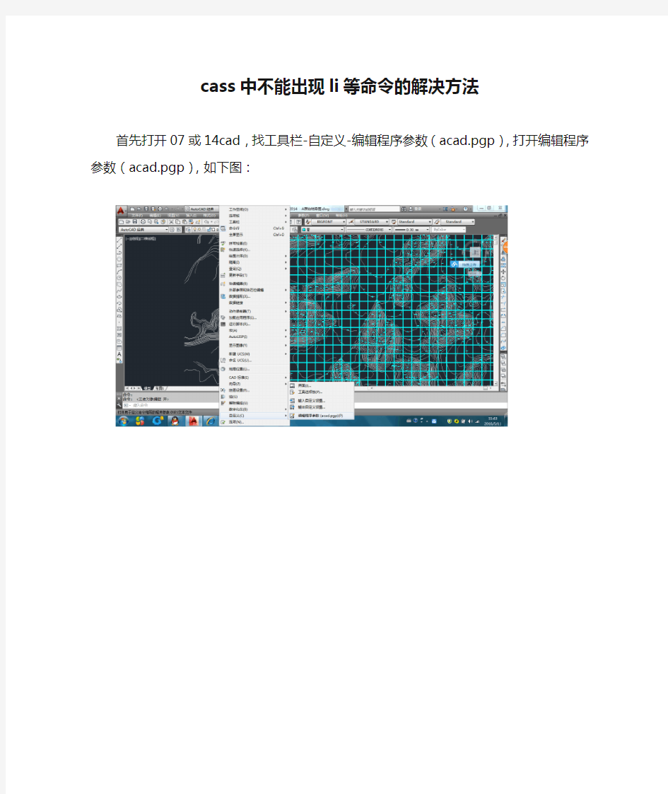 cass中不能出现li等命令的解决方法