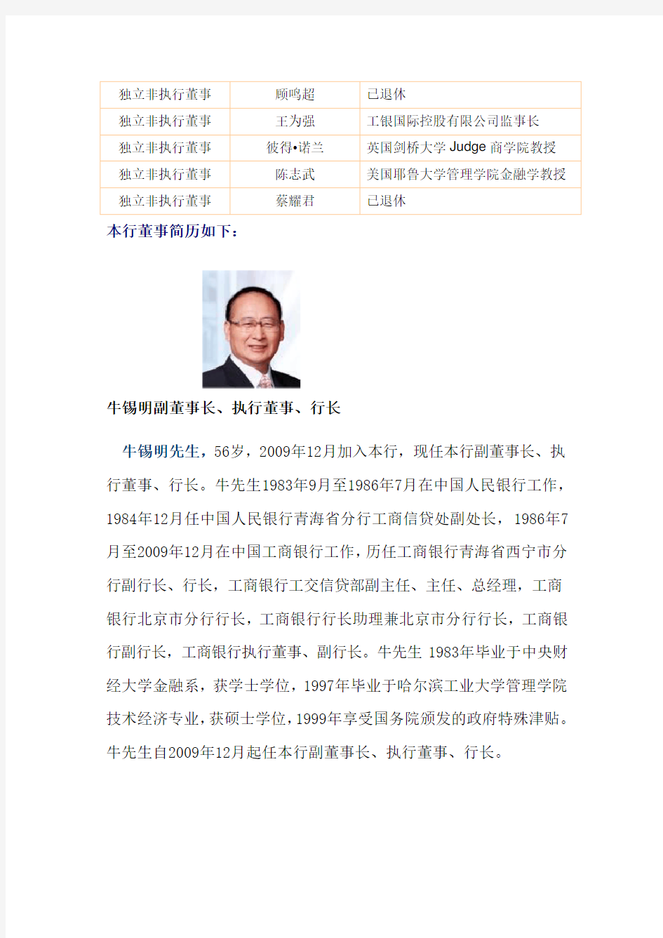 中国交通银行的主要领导人