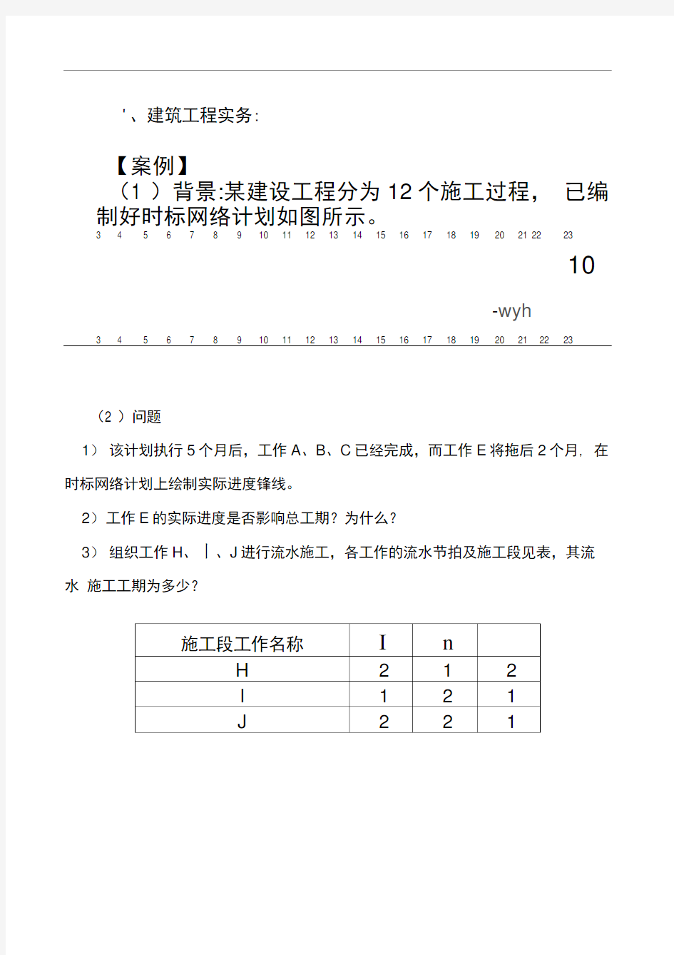 完整版一级建造师建筑工程实务案例大全