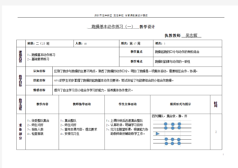 17.3  跑操基本动作练习(一)