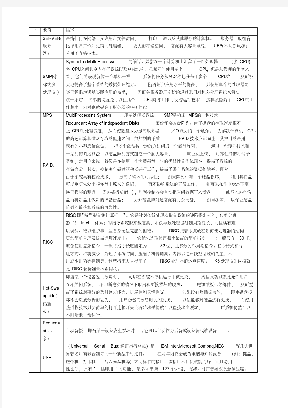 服务器基础知识大全