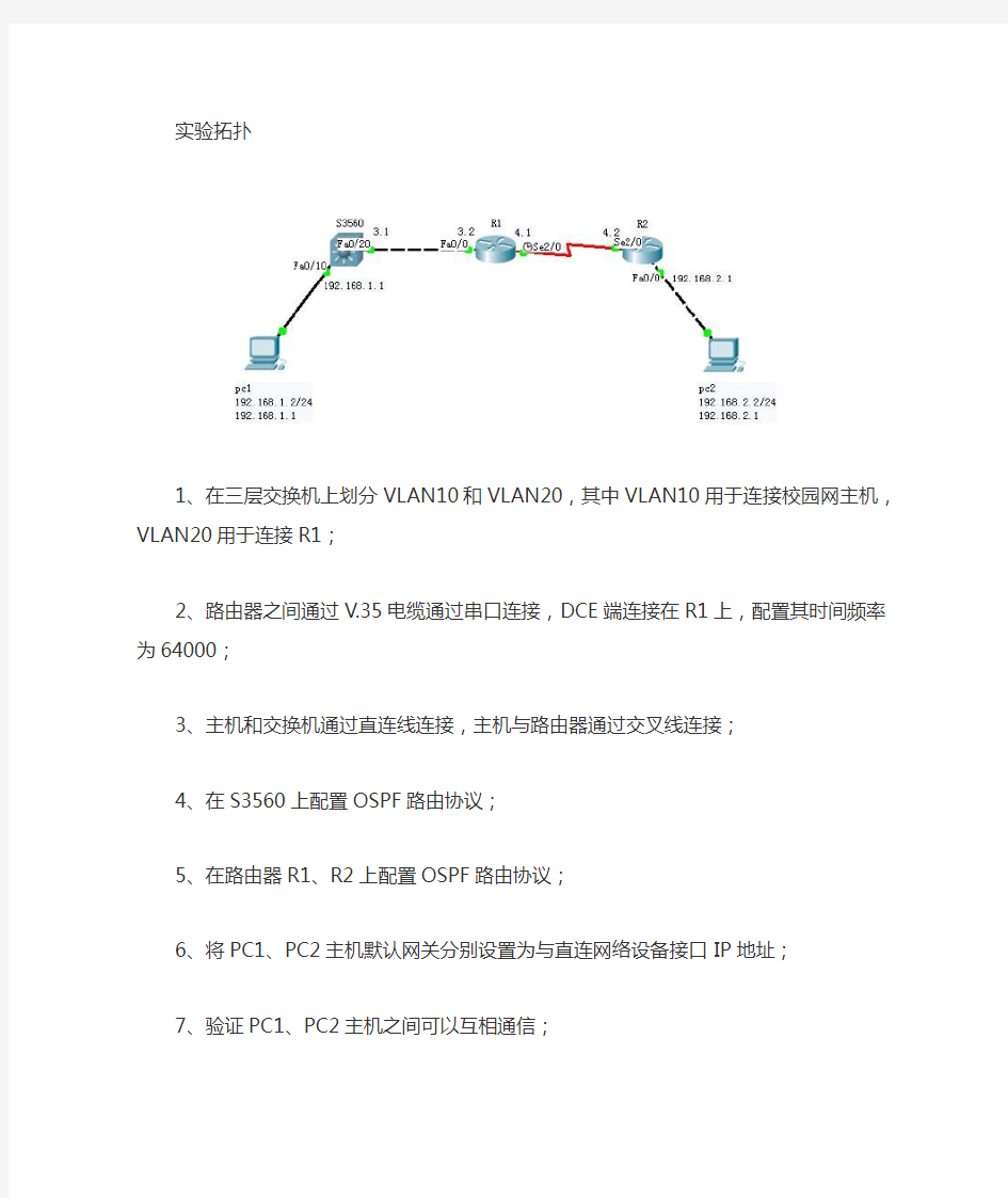 路由器OSPF动态路由配置