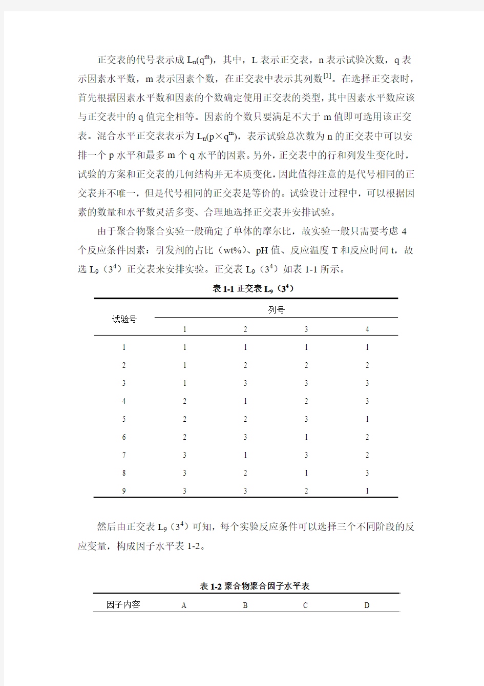 聚合物聚合条件与最优化方法的结合