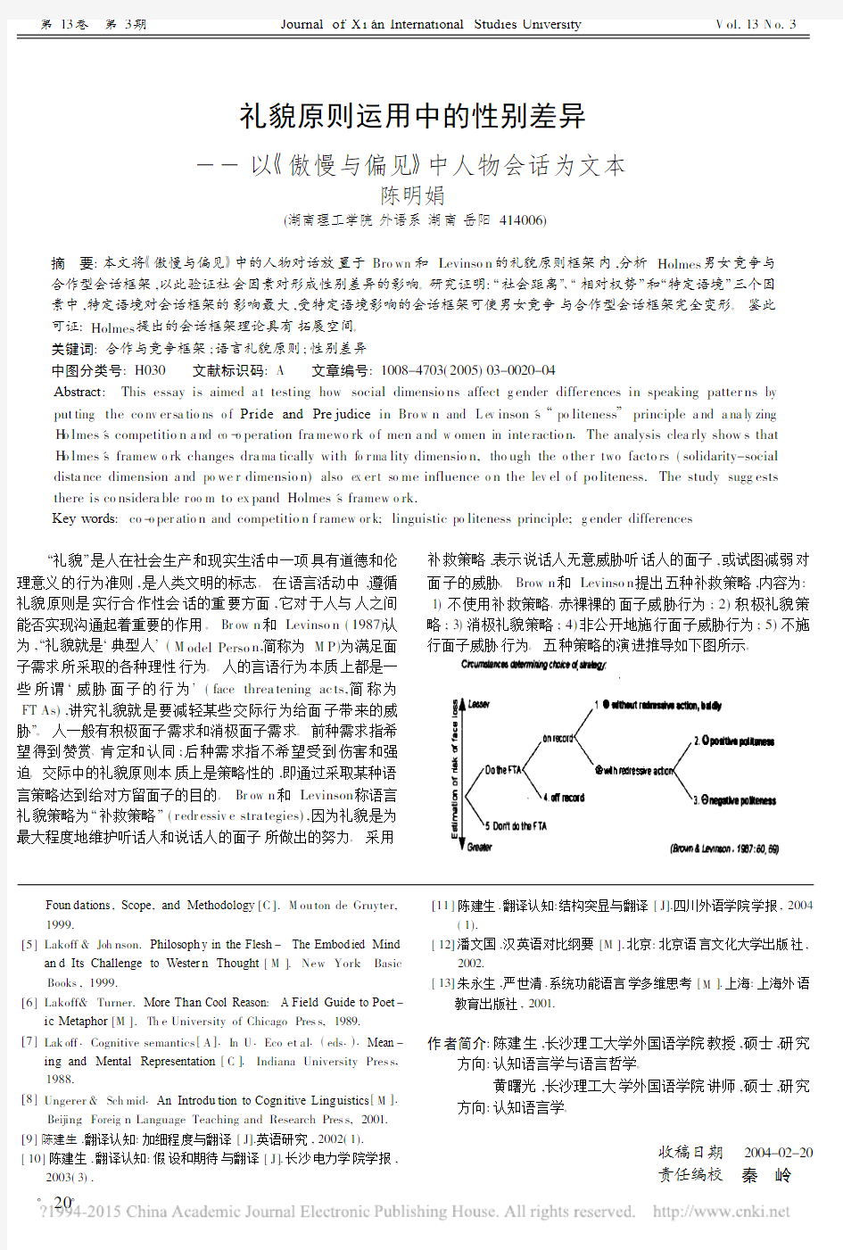 礼貌原则运用中的性别差异_以_傲慢与偏见_中人物会话为文本_陈明娟