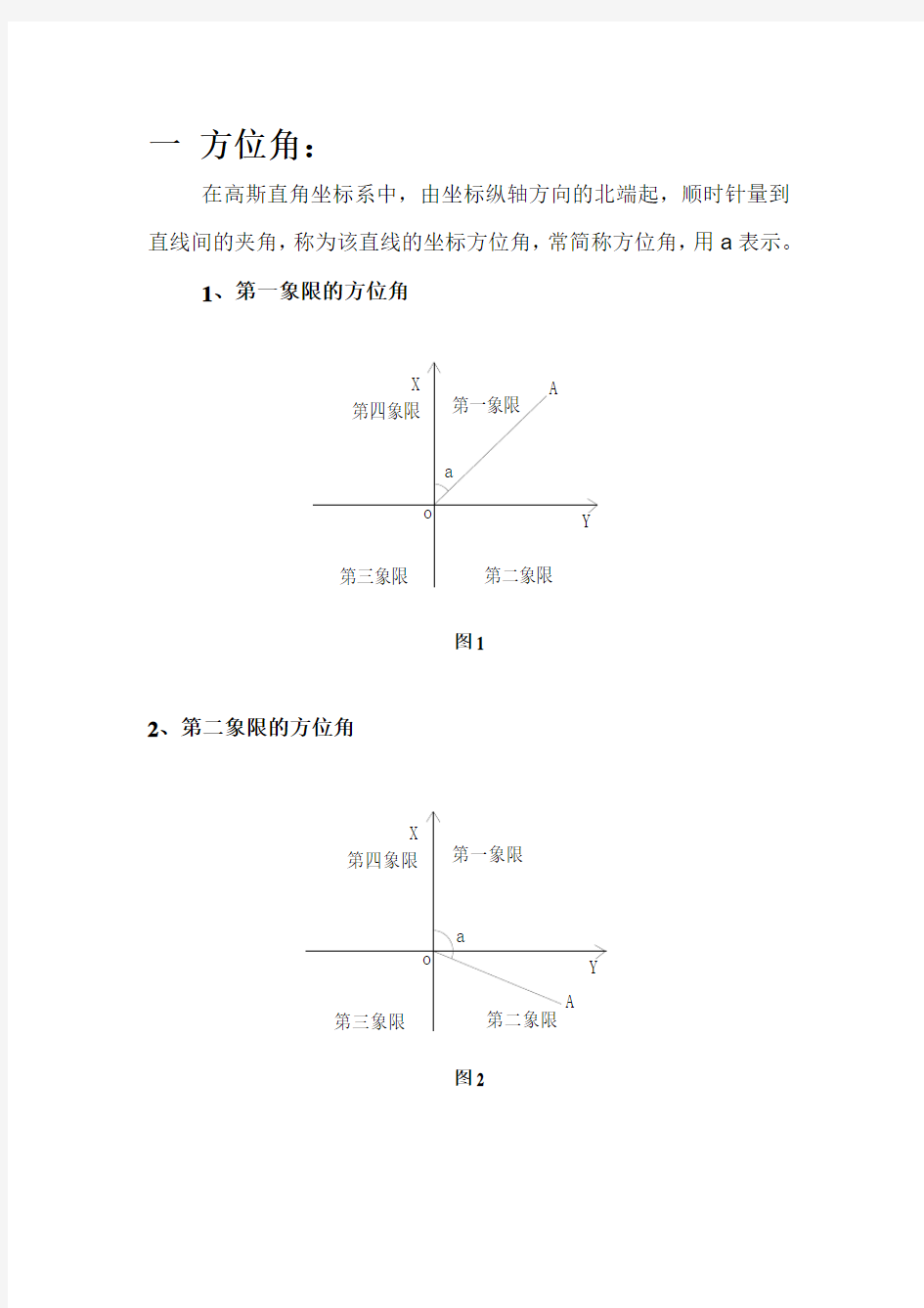 坐标正算反算公式讲解