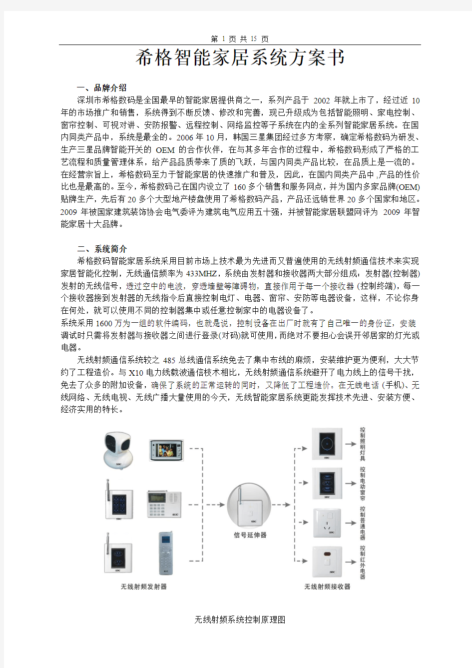 希格智能家居系统方案书