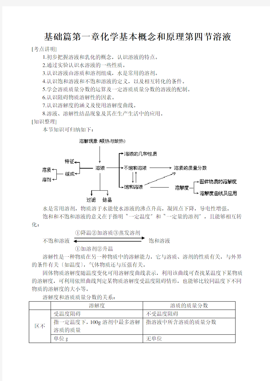 基础篇第一章化学基本概念和原理第四节溶液