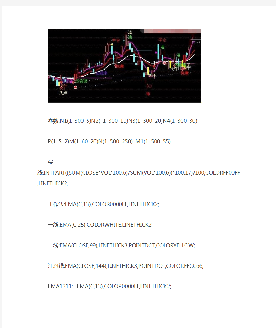 通达信指标公式源码 自用组合主图