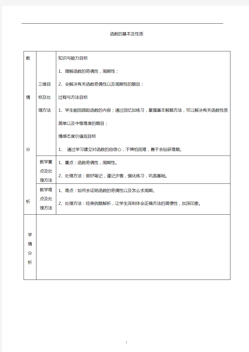 高中数学-函数的基本性质