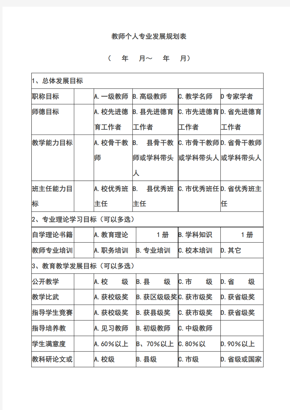 名师工作室个人档案