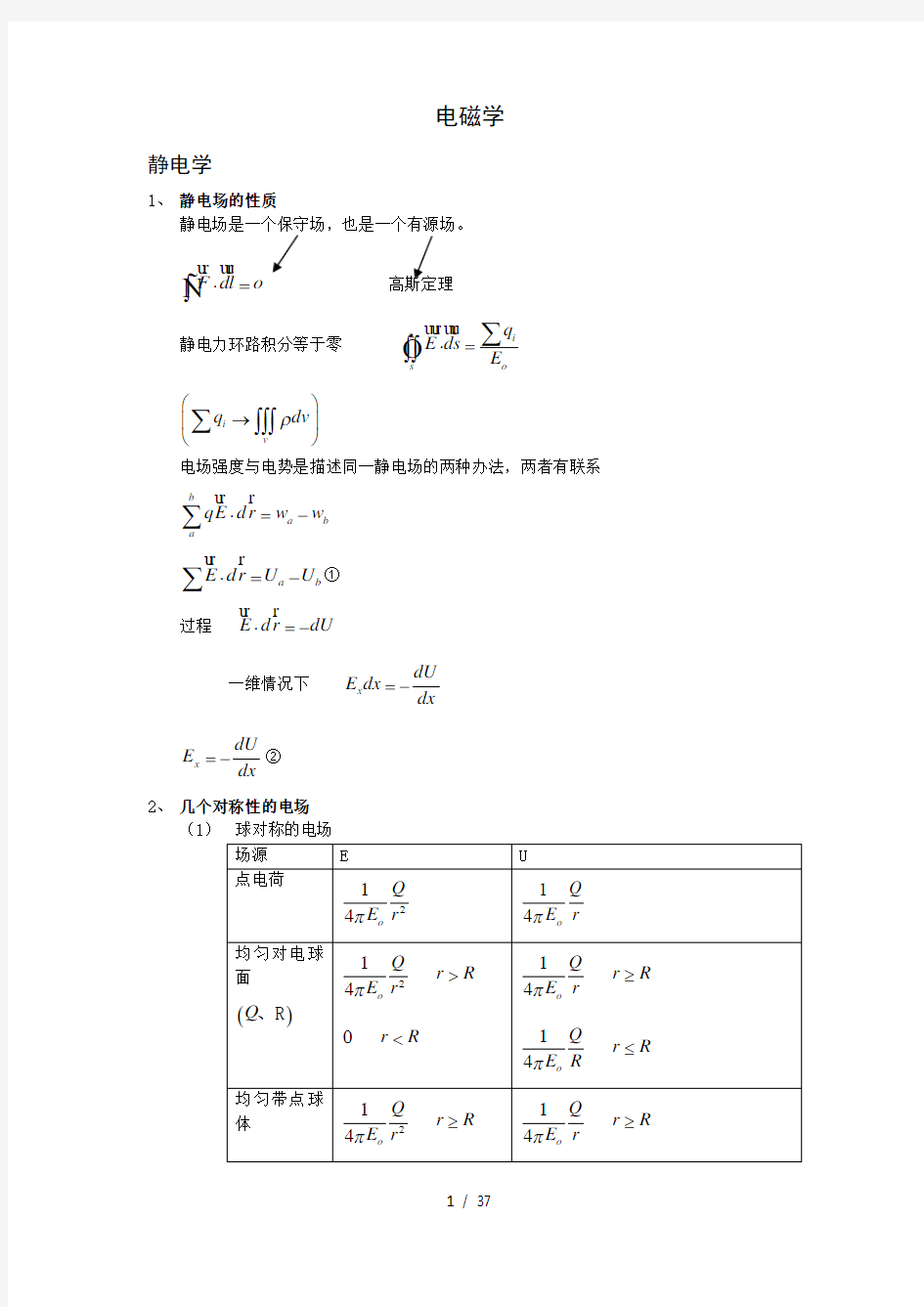 高中物理竞赛精品讲义之—程稼夫篇