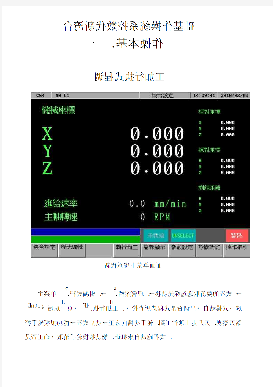 台湾新代数控系统操作基础