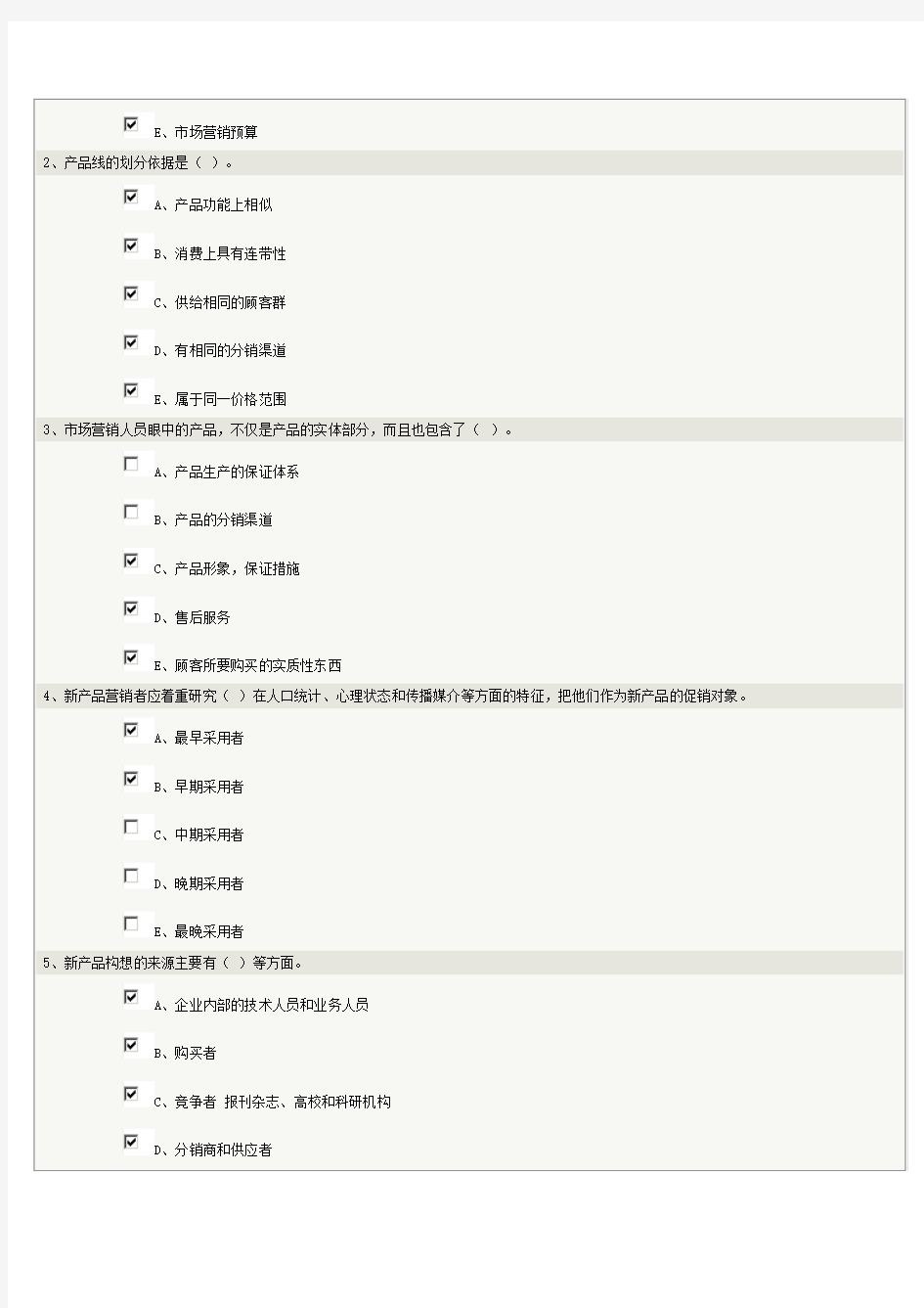 《市场营销学》第12章在线测试