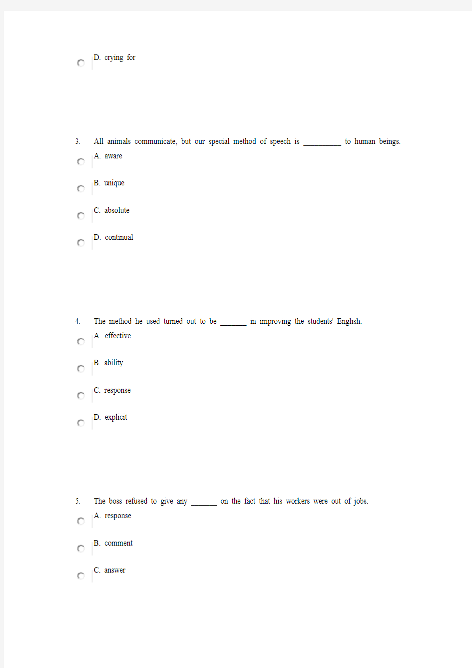 13-14学年第一学期网络自主学习Quiz1