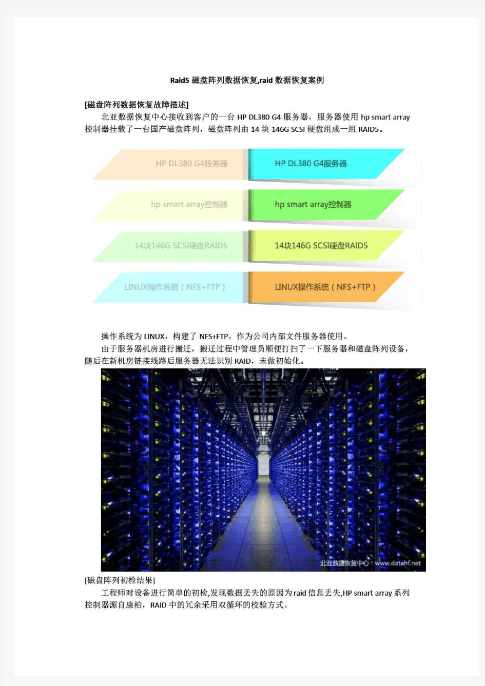 Raid5磁盘阵列数据恢复,raid数据恢复案例