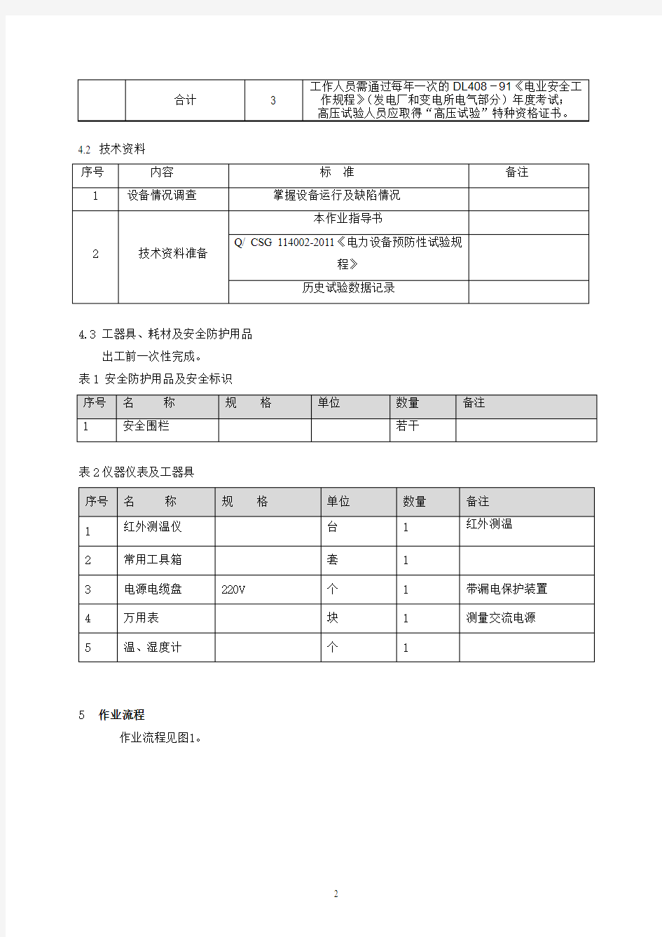 绝缘管型母线预防性试验作业指导书