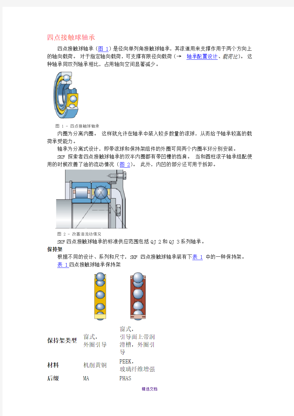 SKF四点接触球轴承