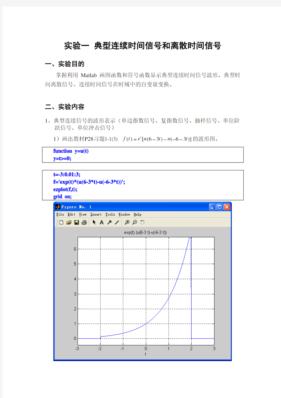 (完整版)信号与系统Matlab实验作业