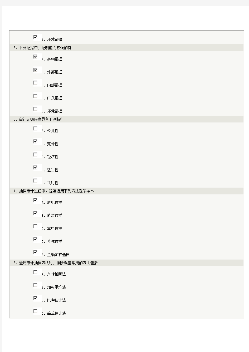 郑大远程教育《审计学》1—16章在线测试答案(全对).