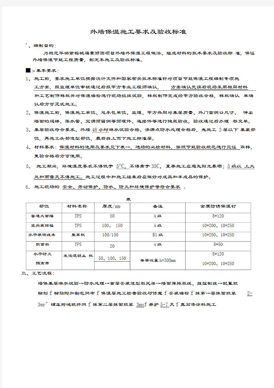 保温施工要求及验收标准