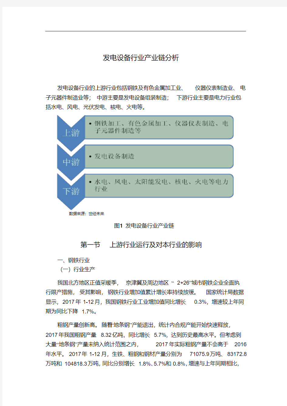 发电设备行业产业链分析