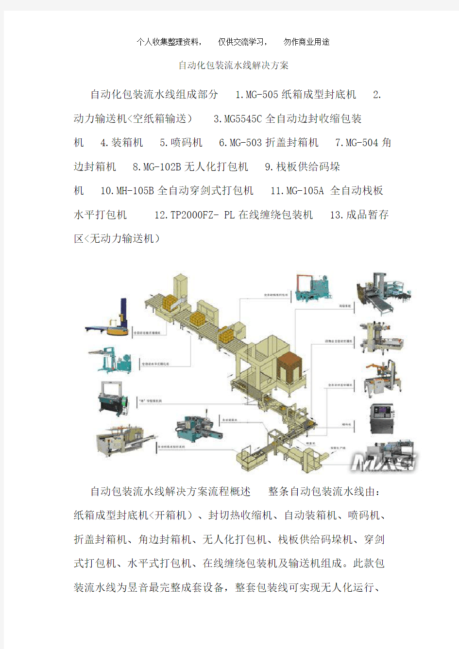 自动化包装流水线解决措施