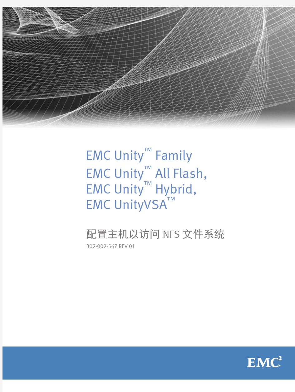 Unity配置主机以访问 NFS 文件系统