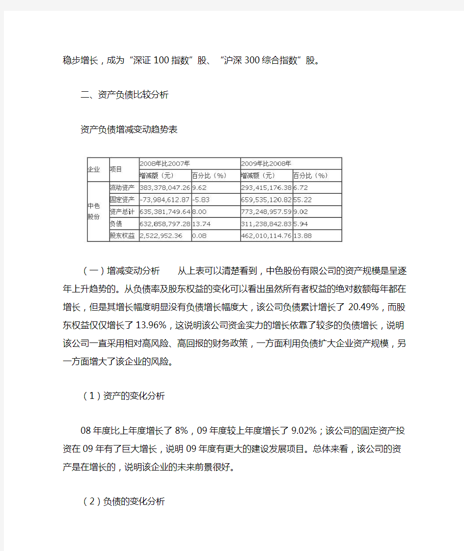 公司财务报表分析案例