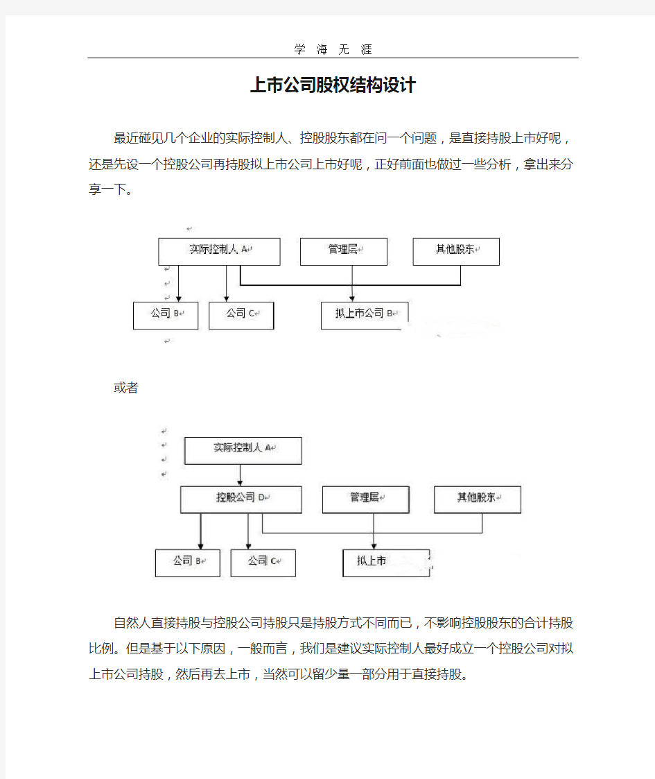 上市公司股权结构设计.doc