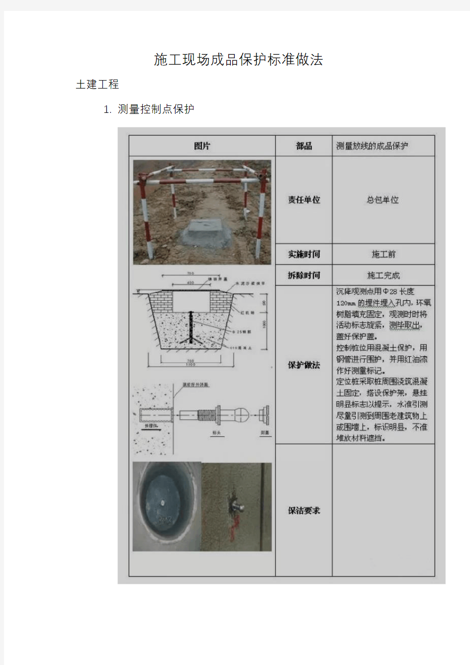 施工现场成品保护标准做法