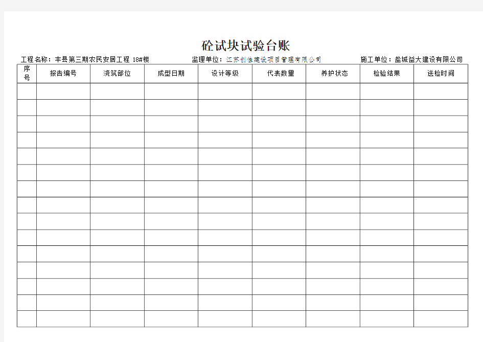 原材料送检汇总表