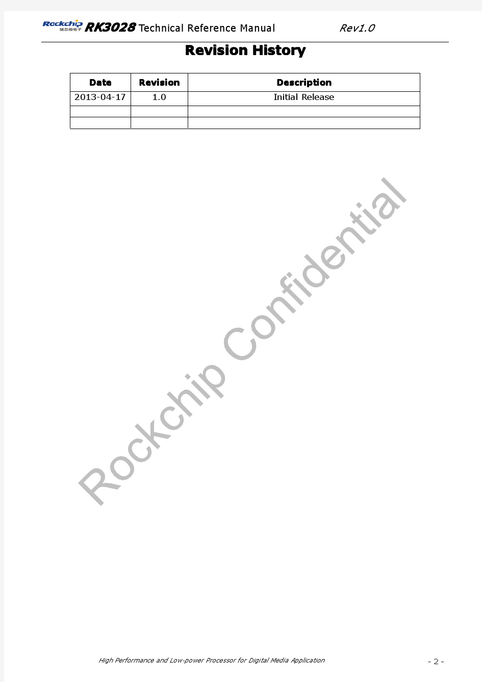 Rockchip RK3028 brief v1.0
