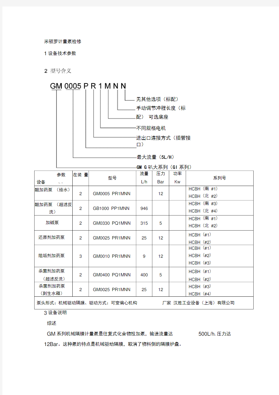 米顿罗计量泵检修规程完结版