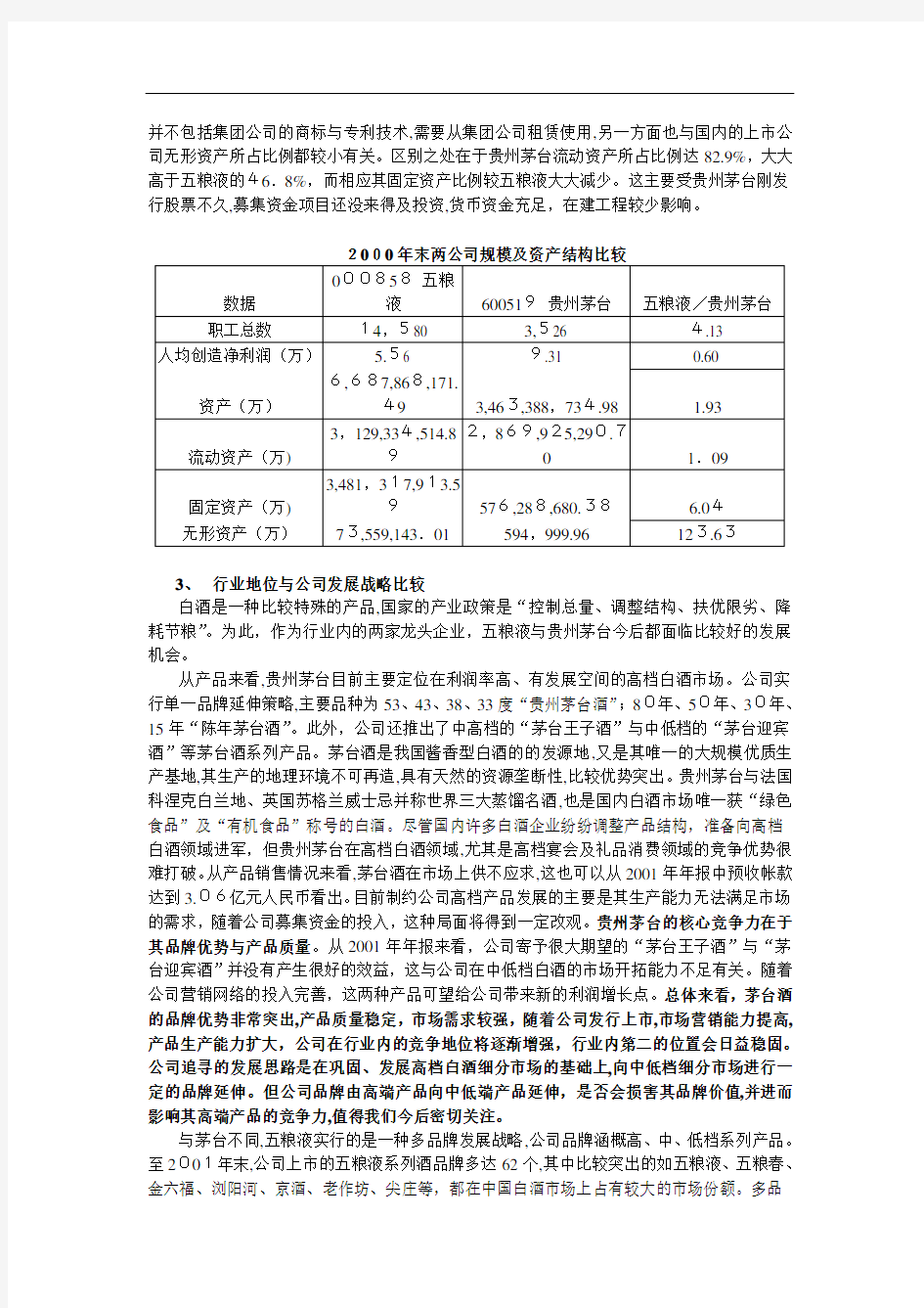 五粮液和贵州茅台的投资价值比较