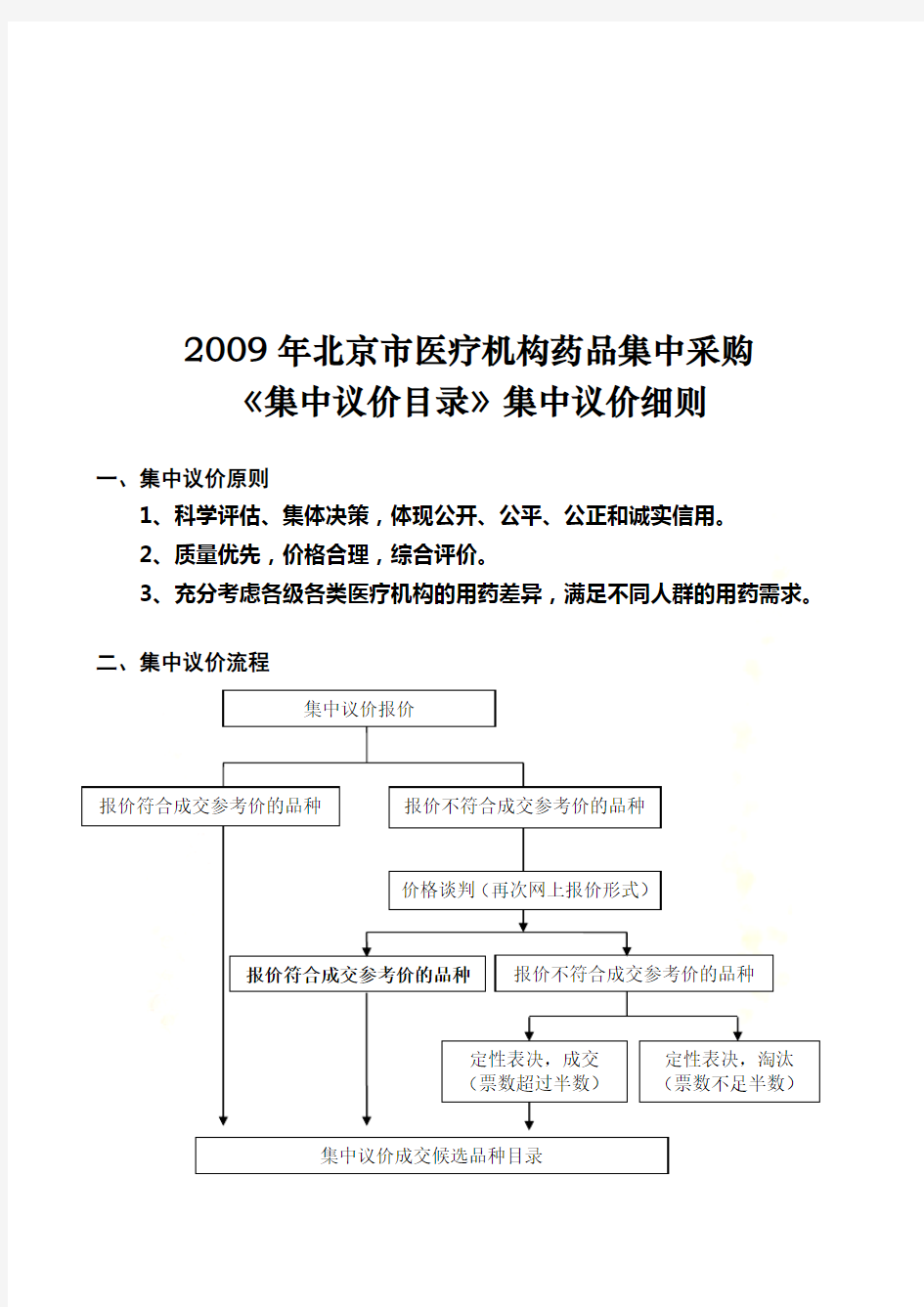 北京市医疗机构药品集中采购议价细则(doc 7页)