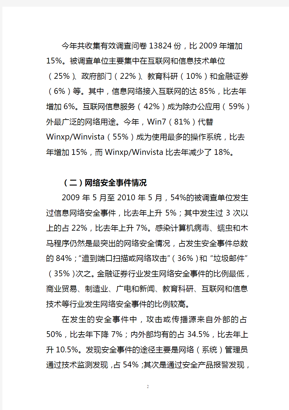 信息网络安全状况调查报告