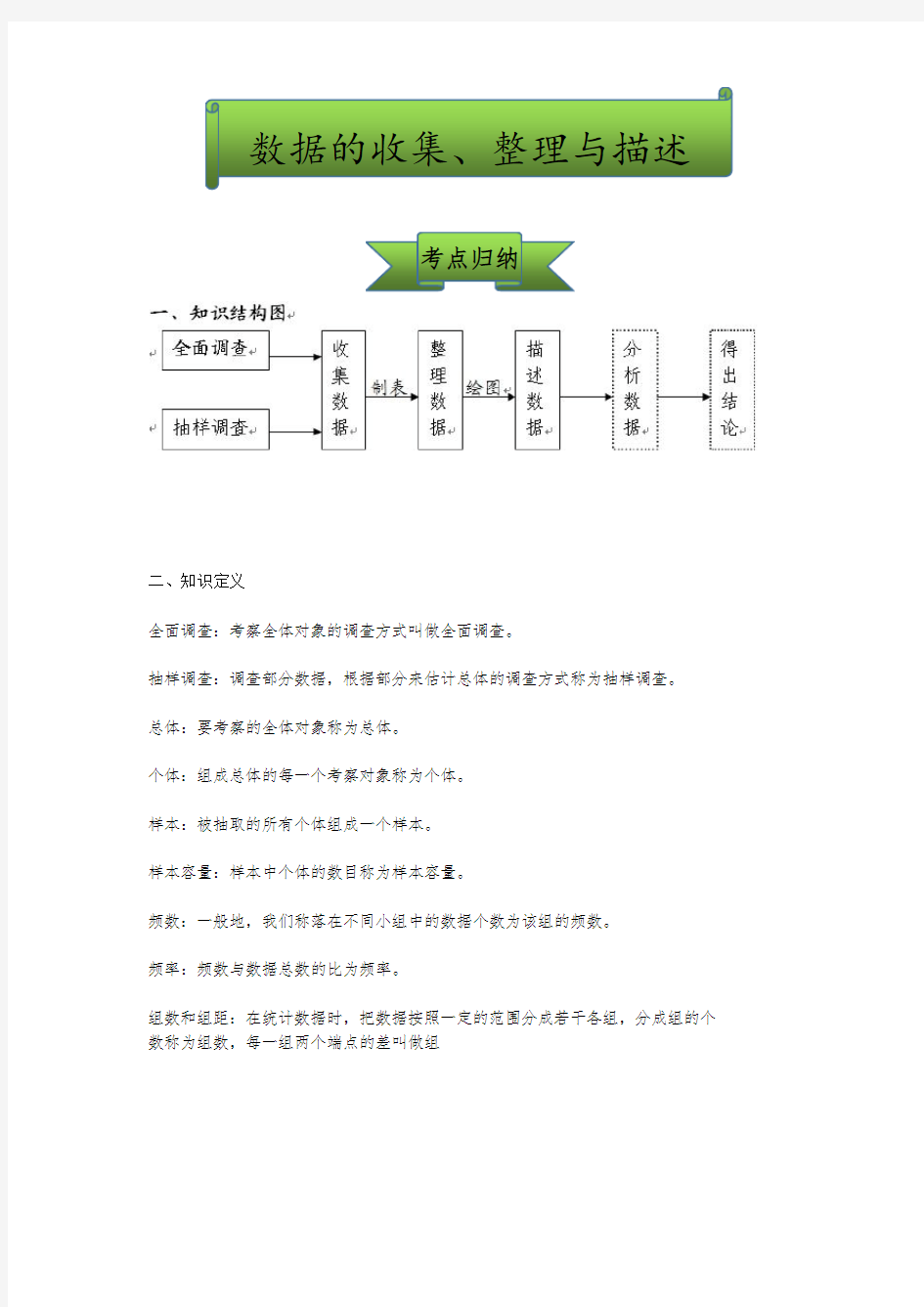 数据的收集、整理与描述