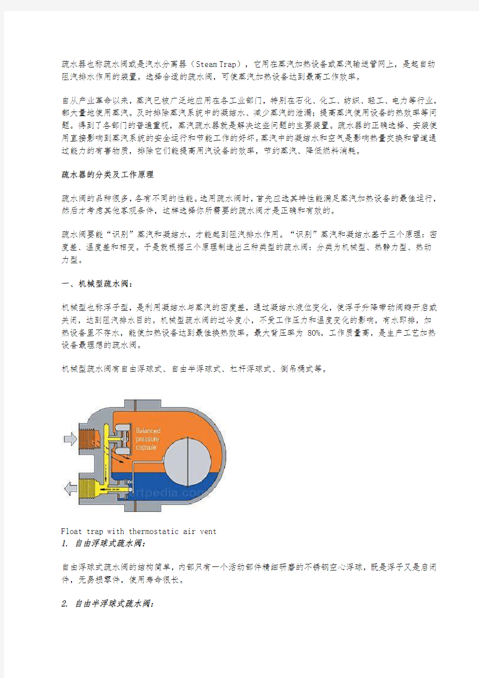 疏水器(Steam Trap)工作原理及安装要求