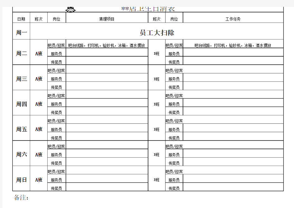 周清日清表格-2014.5.13