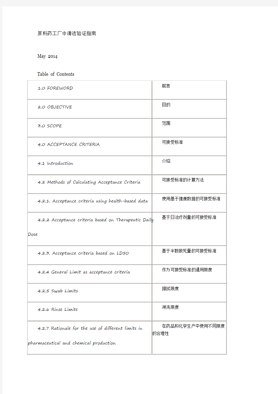 原料药清洁验证指南