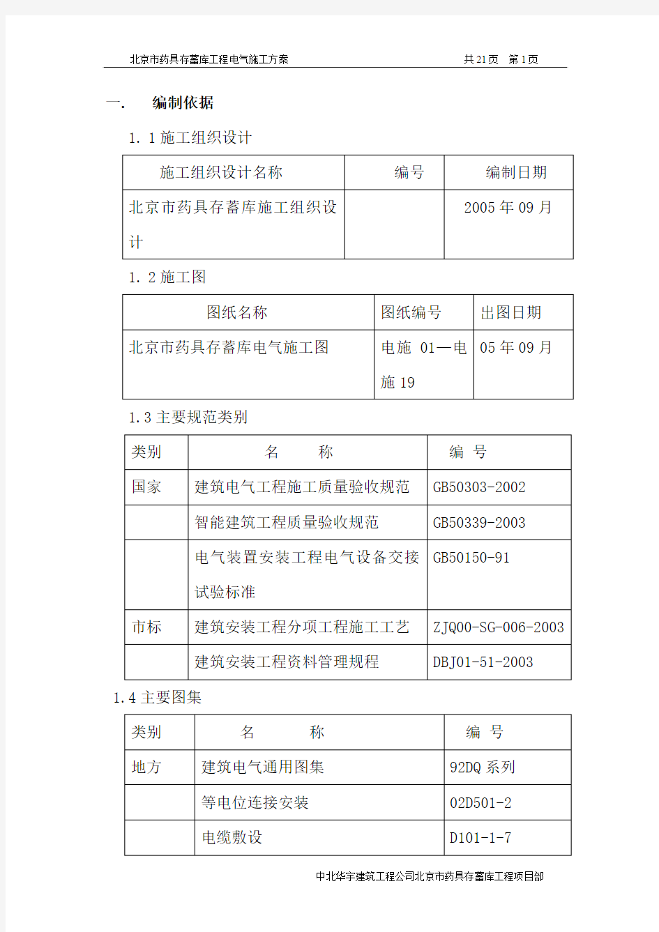 电气施工方案