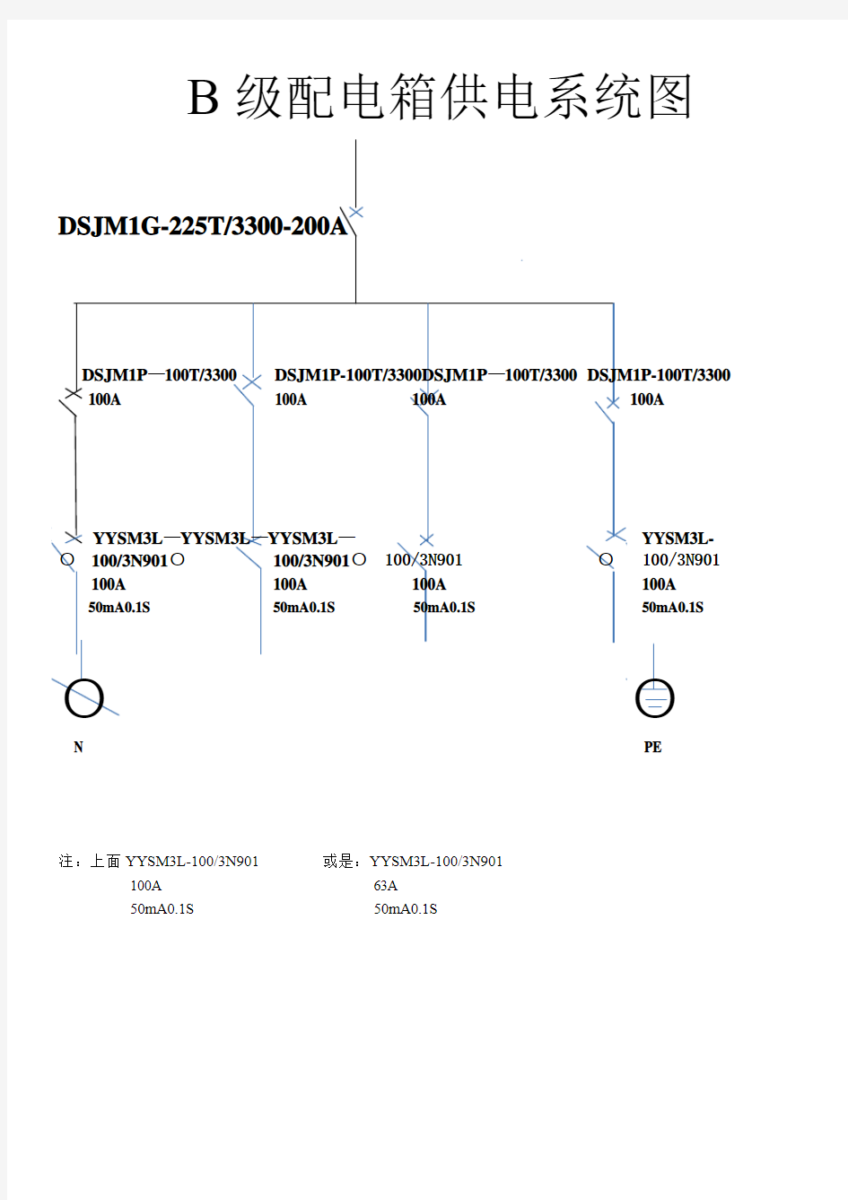 B级配电箱供电系统图.docx8