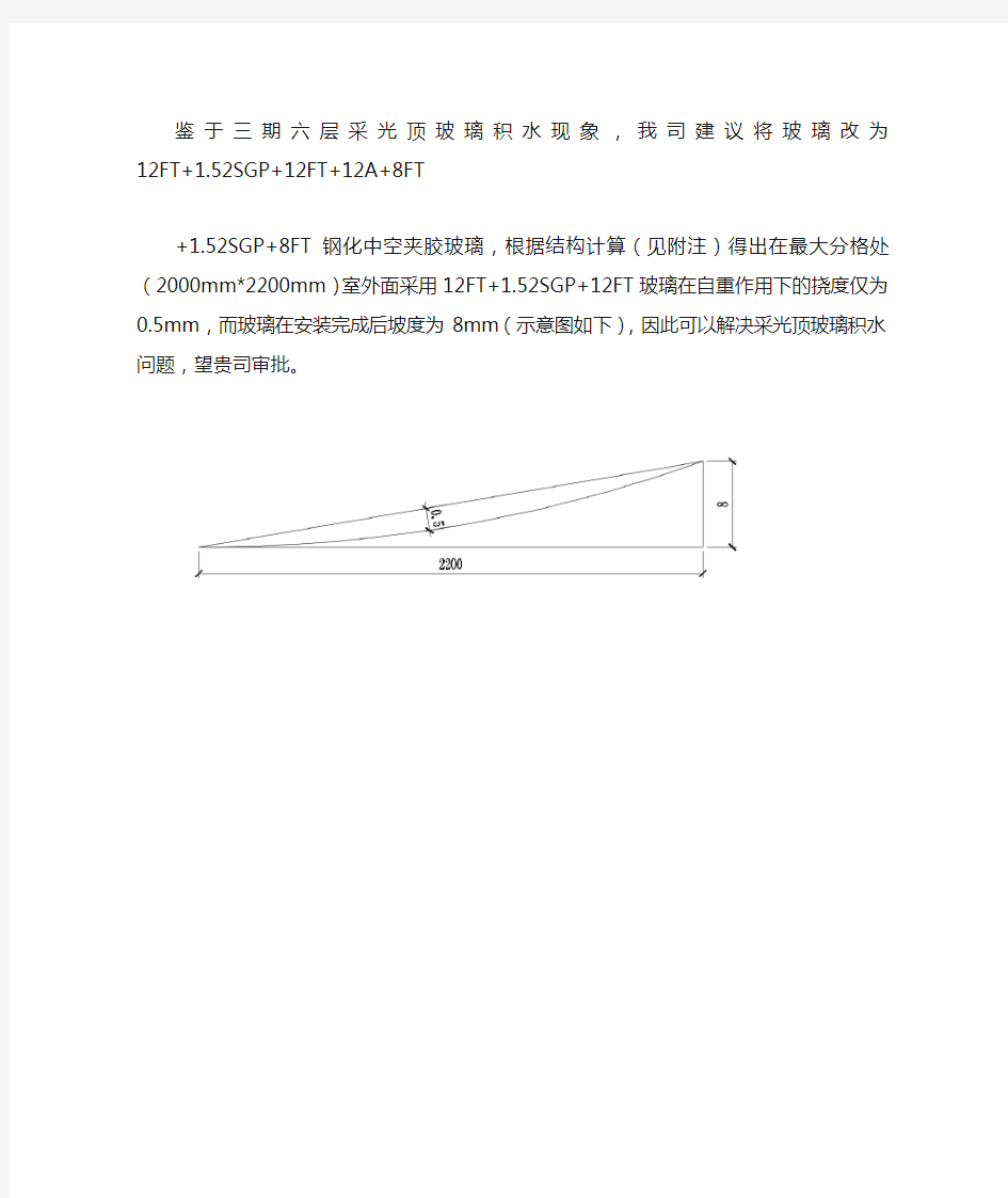 采光顶玻璃挠度计算书