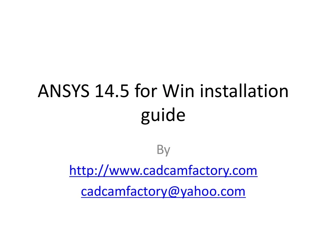 ANSYS 14.5 安装步骤非常详细版