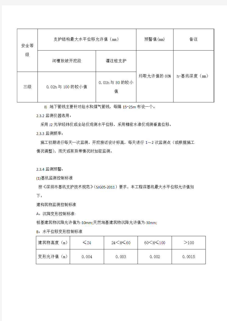 施工期间对周围建、构筑物的保护