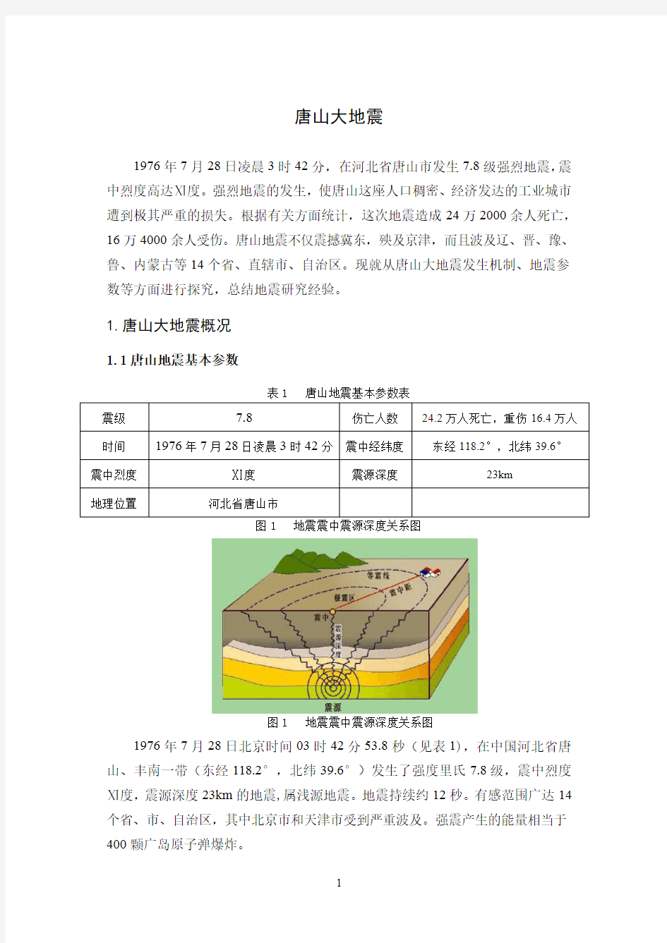 唐山大地震